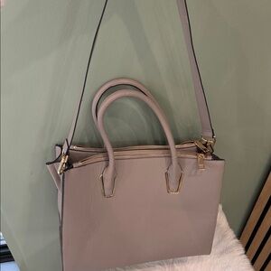 H&M Taupe Shoulder Bag with Gold Details